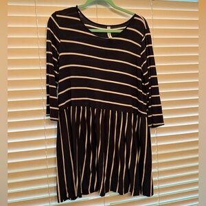 Chic Navy and White Striped tunic